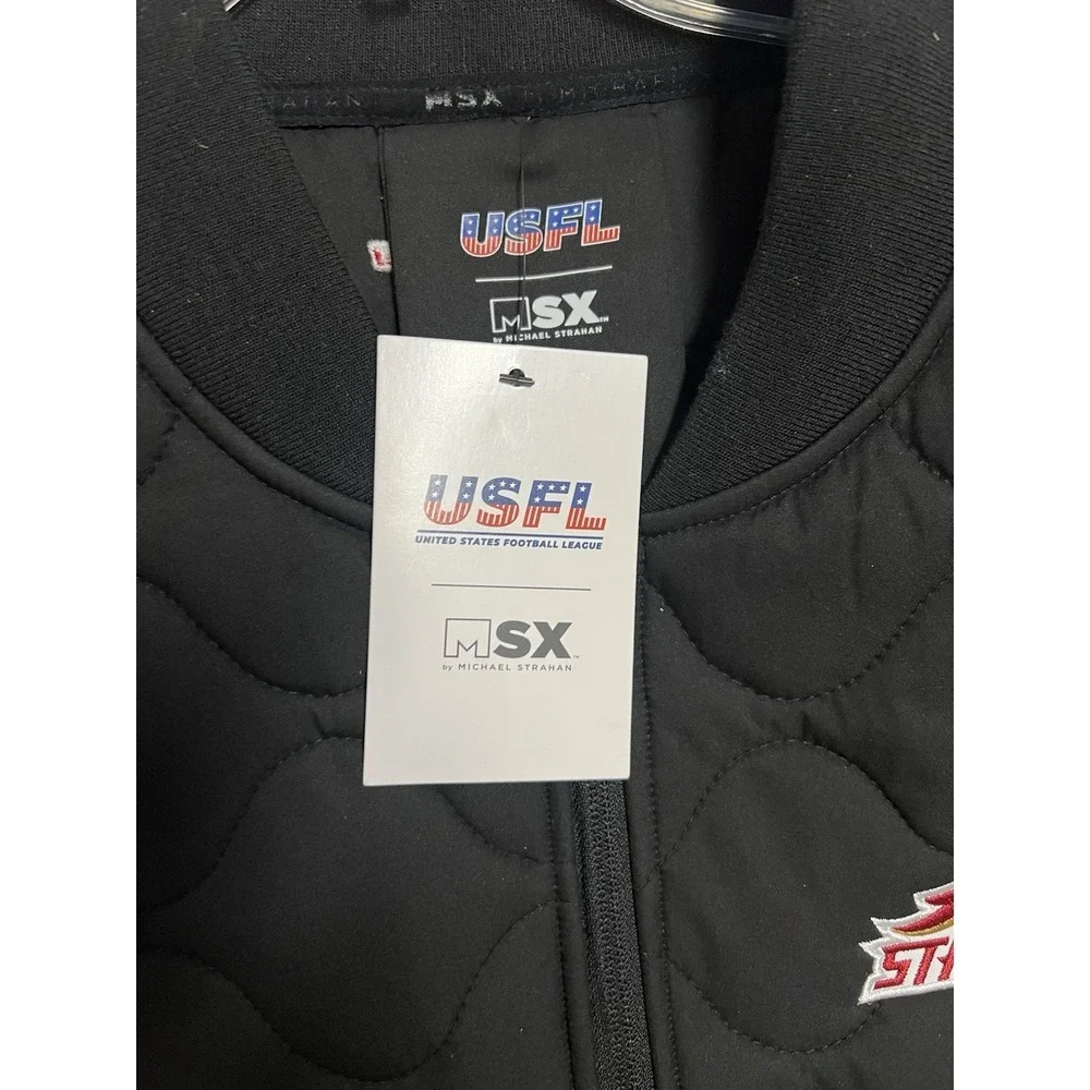 USFL Birmingham Stallions MSX Quilted Full Zip Vest‎ Men's XL NWT